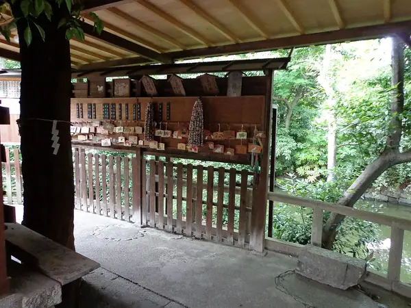 Ema (Japanese prayer boards) at a shrine in Japan