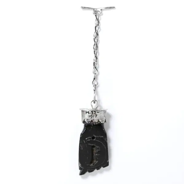Amulet of a jet fist (higa) mounted in silver, Spain, 1800-1900