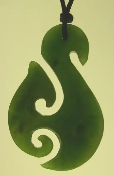 Pounamu Hei matau pendant 1