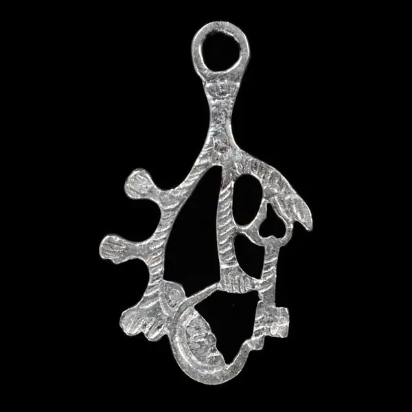 Silver amulet shaped like a branch with human attributes (cimaruta), Italy, 1850-1890
