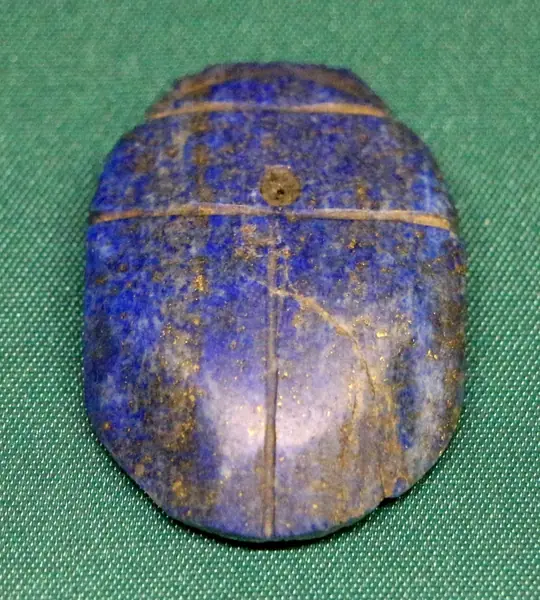 Fine nuovo regno-epoca tarda, scarabeo del cuore, in lapislazzuli (fi, museo egizio)