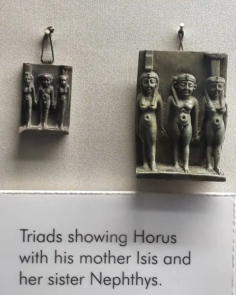 Egyptian Triad Amulets depicting Horus, Isis and Nephthys, Birmingham Museum and Art Gallery