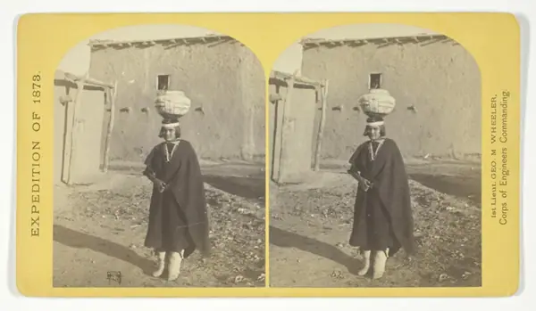 Zuni Indian Girl, with water olla, No. 17 from the series "Geographical Explorations and Surveys West of the 100th Meridian"