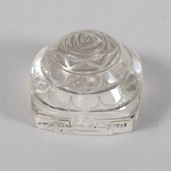 Charm (chakra) , representing "Sri Yantra", carved rock-crystal, possibly Nepal, early 19th century