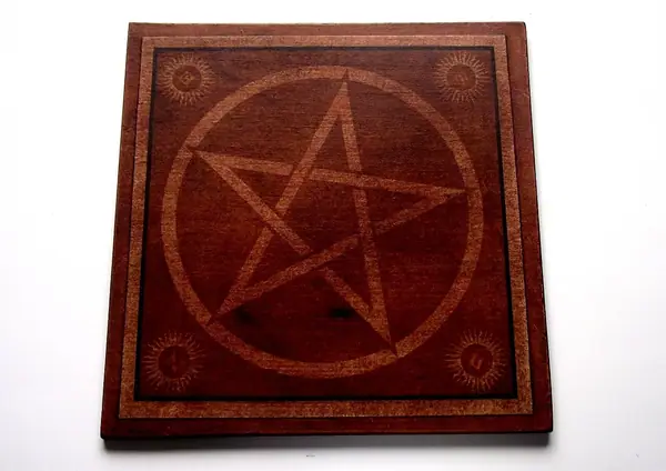 Pagan Pentagram Alter Board