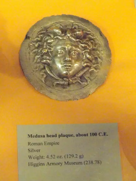 Medusa head plaque (silver), Roman Empire, c. 100 CE