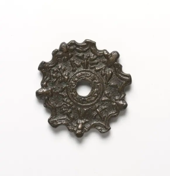 Coin charm, cast bronze, Korea, Late Joseon dynasty, 1850-1900