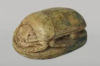 [Scarab in the Cartridge of Ramesses II: amulet]