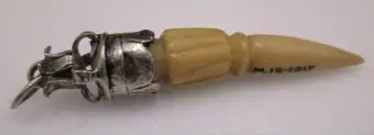 Stag's horn amulet mounted in silver, Seville (Spain), 1800-1899