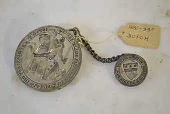 Two electrotypes of a Dutch pilgrim badge