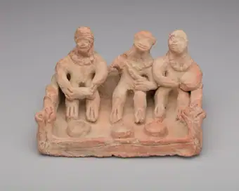 Votive Tank Shrine with Three Monkey Musicians