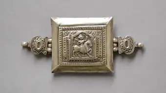 Amulet case, silver, India, 20th century
