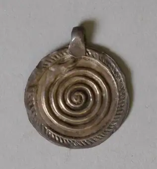 circular; Jewellery, silver, stamped, Rajasthan