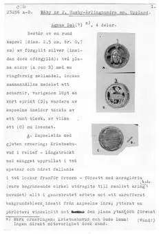 kapsel (agnus dei) av silver